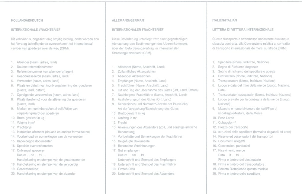 CMR Consignment Notes - 4 Part - 100 sets per pack