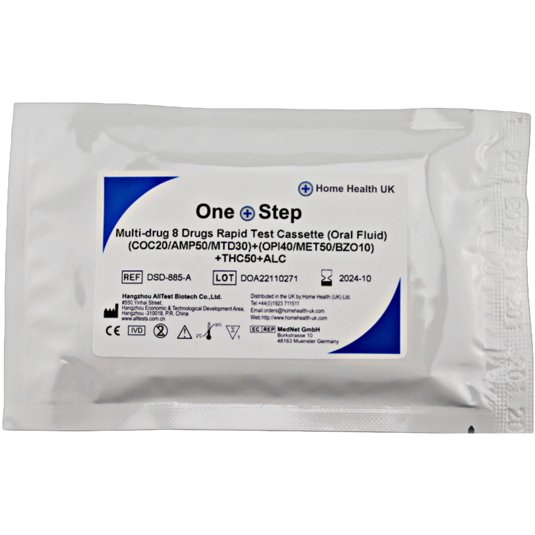 8 in 1 Saliva Drug & Alcohol Testing Kits (£6.65/test - 25 per pack)