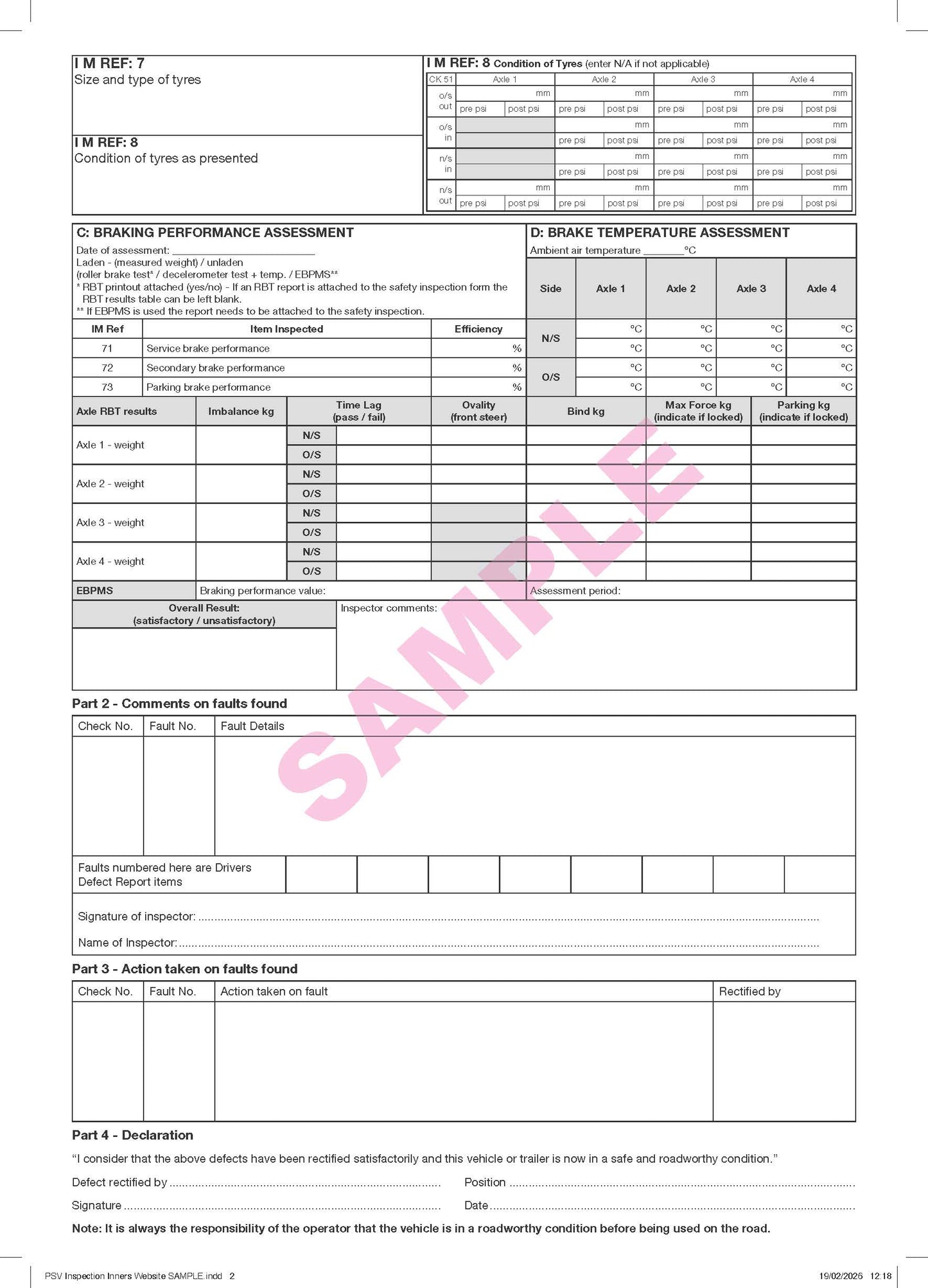 PSV Inspection & Maintenance Pad