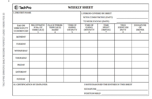 Drivers Hour Record Book – TachPro