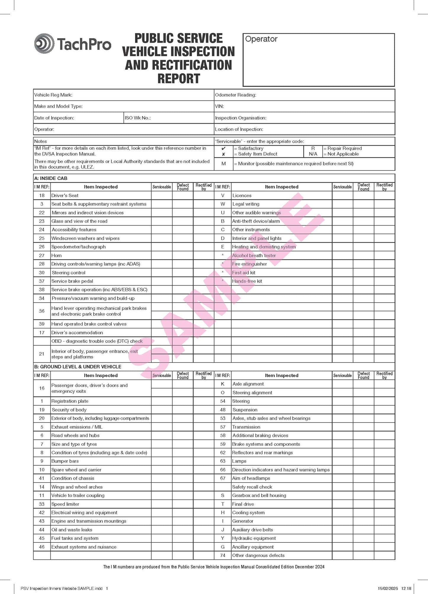 PSV Inspection & Maintenance Pad