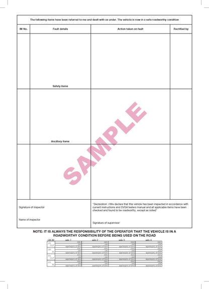 Trailer Safety Inspection & Maintenance Pad